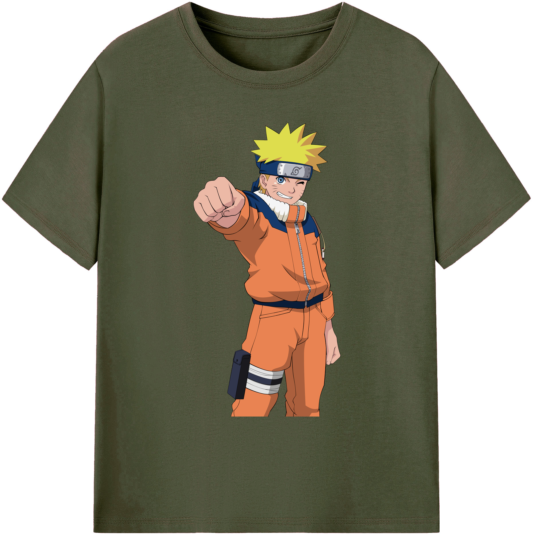 NARUTO -ナルト- うずまき ナルト Uzumaki Naruto 綿100％ メンズ半袖Tシャツ｜肌触りやわらか＆通気性